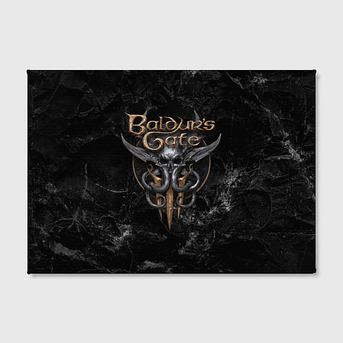 Картина прямоугольная Baldurs Gate 3 dark logo / 3D-принт – фото 2