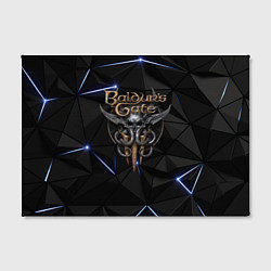 Холст прямоугольный Baldurs Gate 3 black blue, цвет: 3D-принт — фото 2