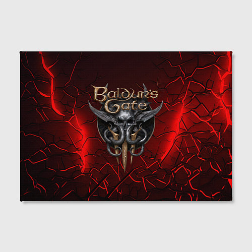 Картина прямоугольная Baldurs Gate 3 logo red / 3D-принт – фото 2