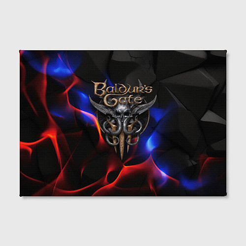 Картина прямоугольная Baldurs Gate 3 blue red fire / 3D-принт – фото 2