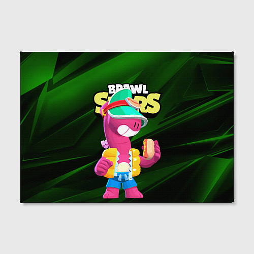 Картина прямоугольная Doug Brawl stars dark green / 3D-принт – фото 2