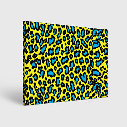 Холст прямоугольный Кислотный леопард паттерн, цвет: 3D-принт