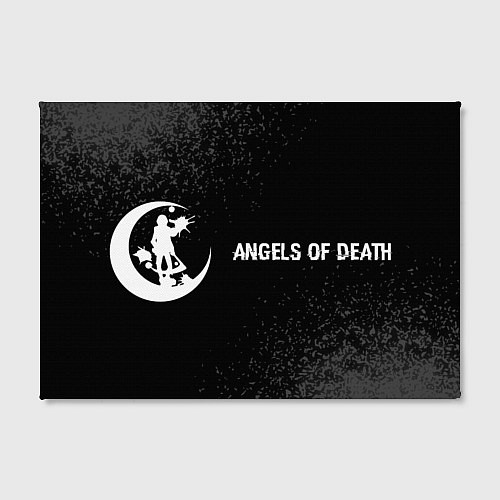 Картина прямоугольная Angels of Death glitch на темном фоне: надпись и с / 3D-принт – фото 2