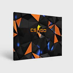 Холст прямоугольный CSGO orange style, цвет: 3D-принт