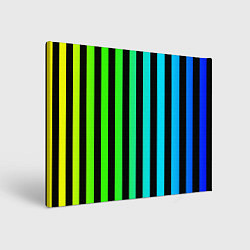 Холст прямоугольный Цветные полоски, цвет: 3D-принт