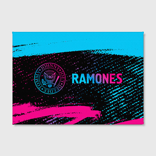 Картина прямоугольная Ramones - neon gradient: надпись и символ / 3D-принт – фото 2