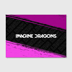 Холст прямоугольный Imagine Dragons rock legends: надпись и символ, цвет: 3D-принт — фото 2