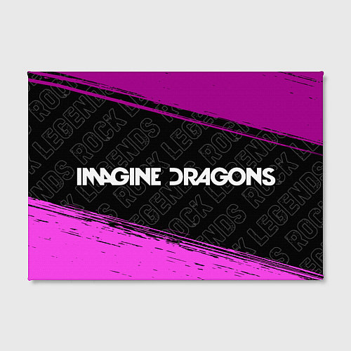 Картина прямоугольная Imagine Dragons rock legends: надпись и символ / 3D-принт – фото 2