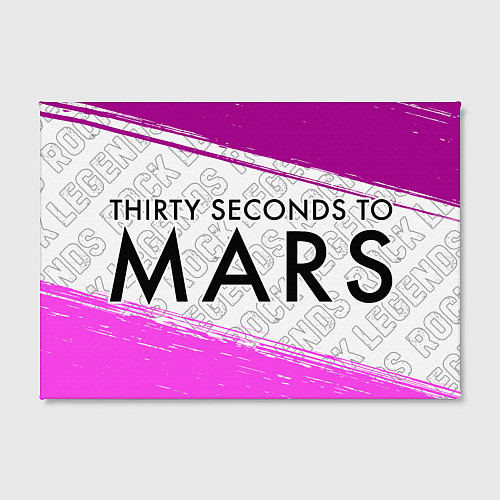 Картина прямоугольная Thirty Seconds to Mars rock legends: надпись и сим / 3D-принт – фото 2