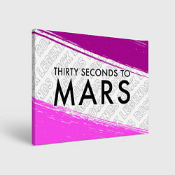Холст прямоугольный Thirty Seconds to Mars rock legends: надпись и сим, цвет: 3D-принт