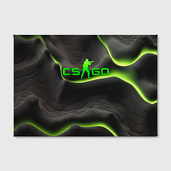 Холст прямоугольный CSGO green black logo, цвет: 3D-принт — фото 2