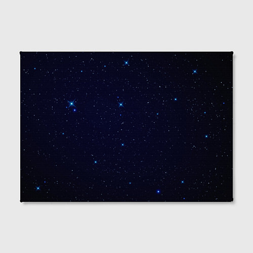 Картина прямоугольная Тёмный космос и синие звёзды / 3D-принт – фото 2