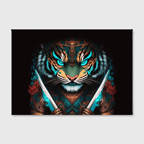 Картина прямоугольная Тигр самурай / 3D-принт – фото 2