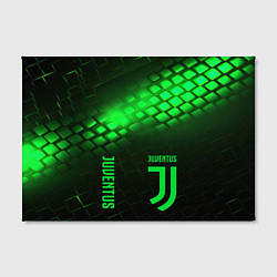 Холст прямоугольный Juventus green logo neon, цвет: 3D-принт — фото 2