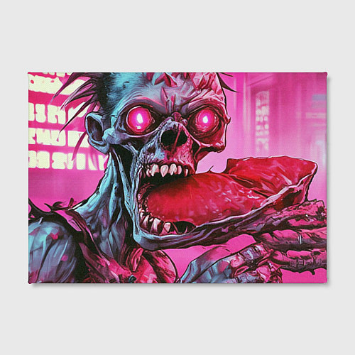 Картина прямоугольная Голодный злой зомби с красными глазами / 3D-принт – фото 2