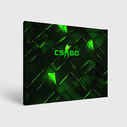 Картина прямоугольная CSGO green abstract elements