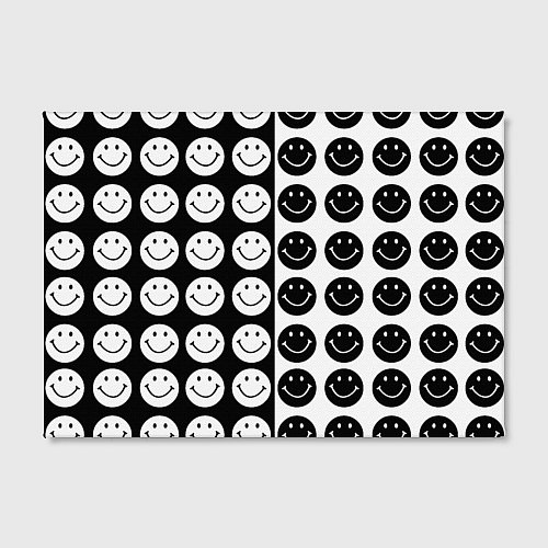 Картина прямоугольная Smiley black and white / 3D-принт – фото 2