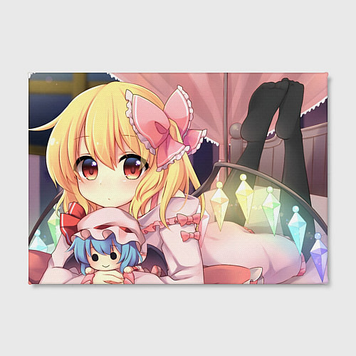 Картина прямоугольная Touhou Project Flandre Scarlet Cute / 3D-принт – фото 2