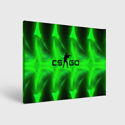 Холст прямоугольный CSGO green logo, цвет: 3D-принт