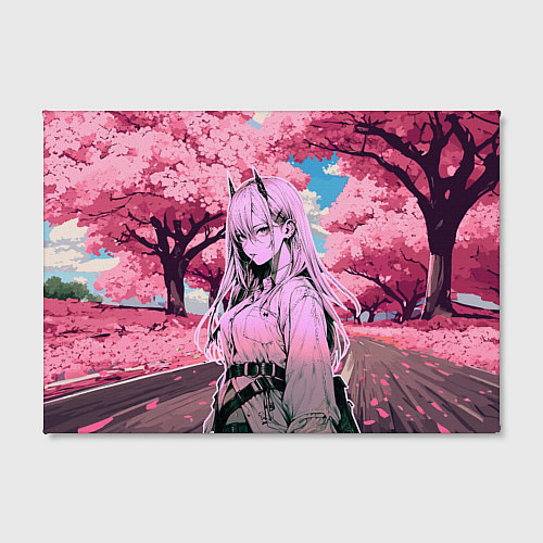 Картина прямоугольная Пауэр - Человек бензопила / 3D-принт – фото 2