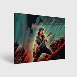 Холст прямоугольный AC DC rock, цвет: 3D-принт