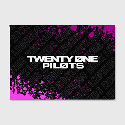 Холст прямоугольный Twenty One Pilots rock legends: надпись и символ, цвет: 3D-принт — фото 2