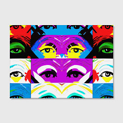 Холст прямоугольный Eyes - pop art - neural network, цвет: 3D-принт — фото 2