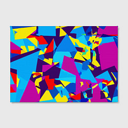 Холст прямоугольный Полигональная композиция - поп-арт - нейросеть, цвет: 3D-принт — фото 2