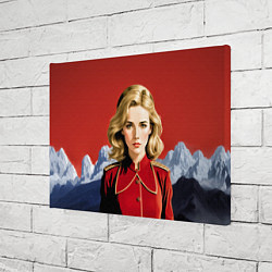 Холст прямоугольный Девушка в красной униформе, цвет: 3D-принт — фото 2
