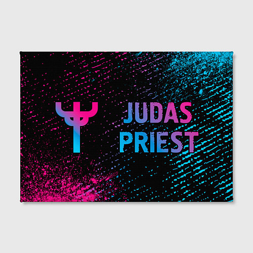 Картина прямоугольная Judas Priest - neon gradient по-горизонтали / 3D-принт – фото 2