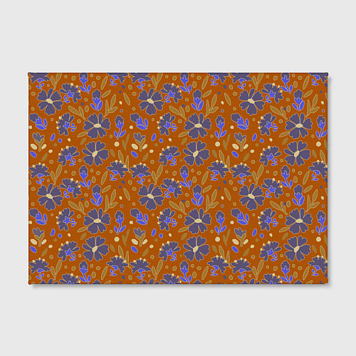 Картина прямоугольная Цветы в поле коричневый цвет / 3D-принт – фото 2