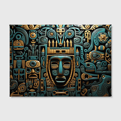 Картина прямоугольная Орнамент с маской в египетском стиле / 3D-принт – фото 2