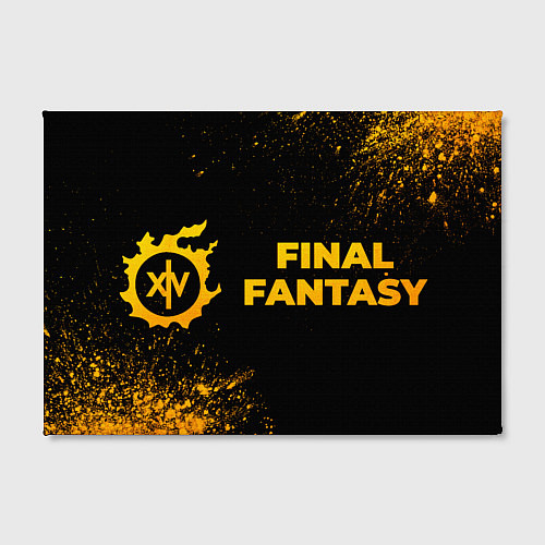 Картина прямоугольная Final Fantasy - gold gradient по-горизонтали / 3D-принт – фото 2