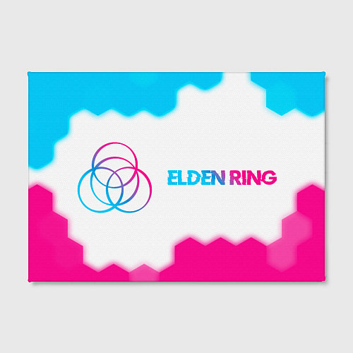 Картина прямоугольная Elden Ring neon gradient style по-горизонтали / 3D-принт – фото 2