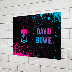 Холст прямоугольный David Bowie - neon gradient по-горизонтали, цвет: 3D-принт — фото 2