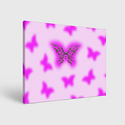 Холст прямоугольный Y2K purple butterfly, цвет: 3D-принт
