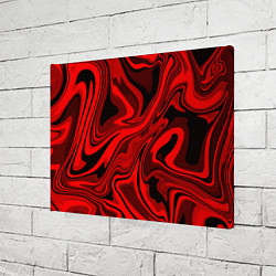 Холст прямоугольный Красно-чёрная пластичная абстракция, цвет: 3D-принт — фото 2