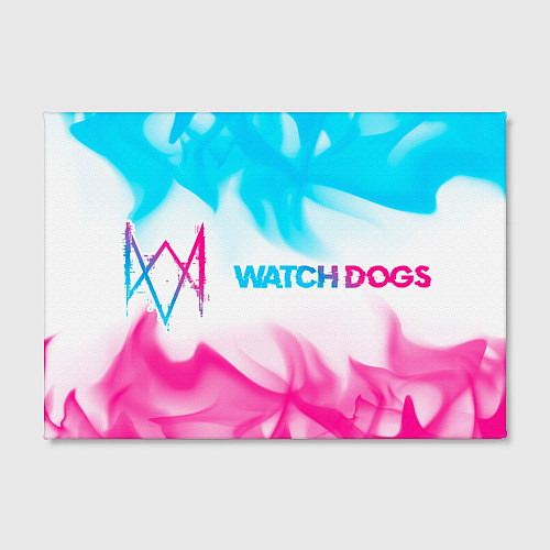 Картина прямоугольная Watch Dogs neon gradient style по-горизонтали / 3D-принт – фото 2