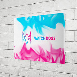 Холст прямоугольный Watch Dogs neon gradient style по-горизонтали, цвет: 3D-принт — фото 2