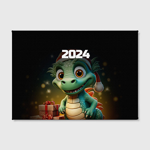 Картина прямоугольная Милый дракон 2024 символ года / 3D-принт – фото 2