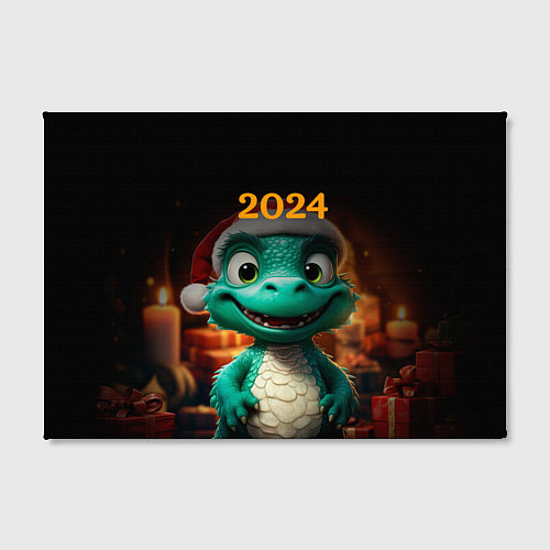 Картина прямоугольная Зеленый дракон 2024 / 3D-принт – фото 2