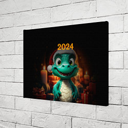 Холст прямоугольный Зеленый дракон 2024, цвет: 3D-принт — фото 2