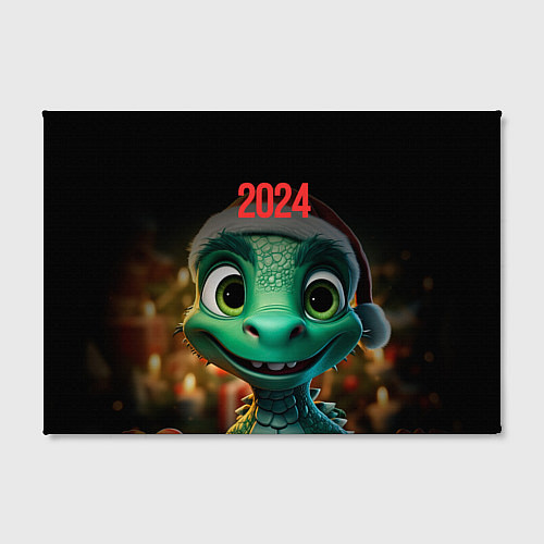 Картина прямоугольная Новогодний дракон / 3D-принт – фото 2