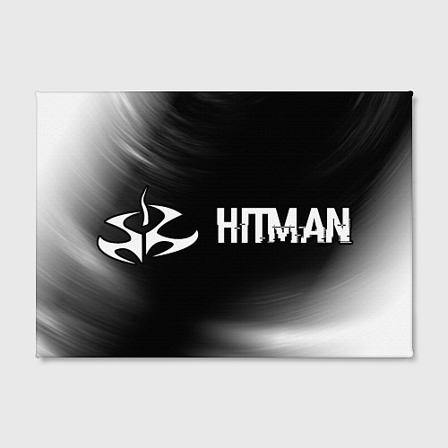 Картина прямоугольная Hitman glitch на темном фоне по-горизонтали / 3D-принт – фото 2