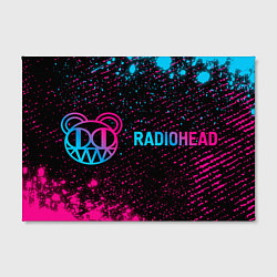 Холст прямоугольный Radiohead - neon gradient по-горизонтали, цвет: 3D-принт — фото 2