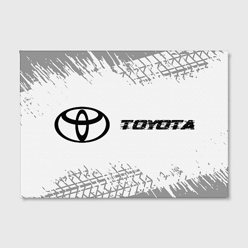 Картина прямоугольная Toyota speed на светлом фоне со следами шин по-гор / 3D-принт – фото 2