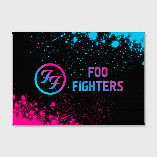 Картина прямоугольная Foo Fighters - neon gradient по-горизонтали / 3D-принт – фото 2