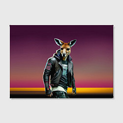 Холст прямоугольный Cool kangaroo - ai art, цвет: 3D-принт — фото 2