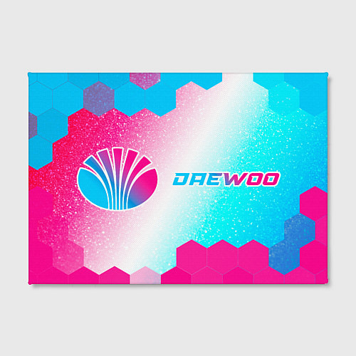 Картина прямоугольная Daewoo neon gradient style по-горизонтали / 3D-принт – фото 2