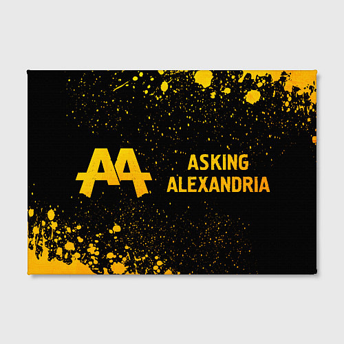 Картина прямоугольная Asking Alexandria - gold gradient по-горизонтали / 3D-принт – фото 2